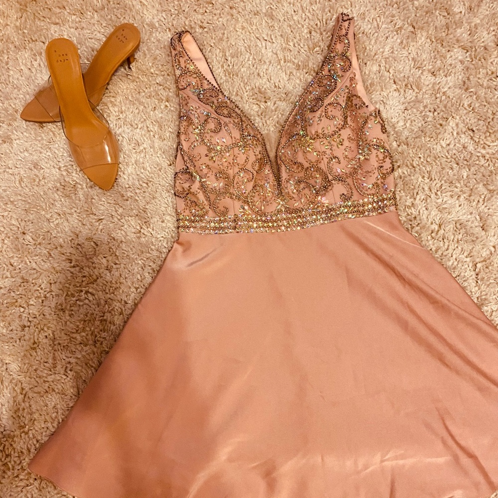Elizabeth K beaded dress